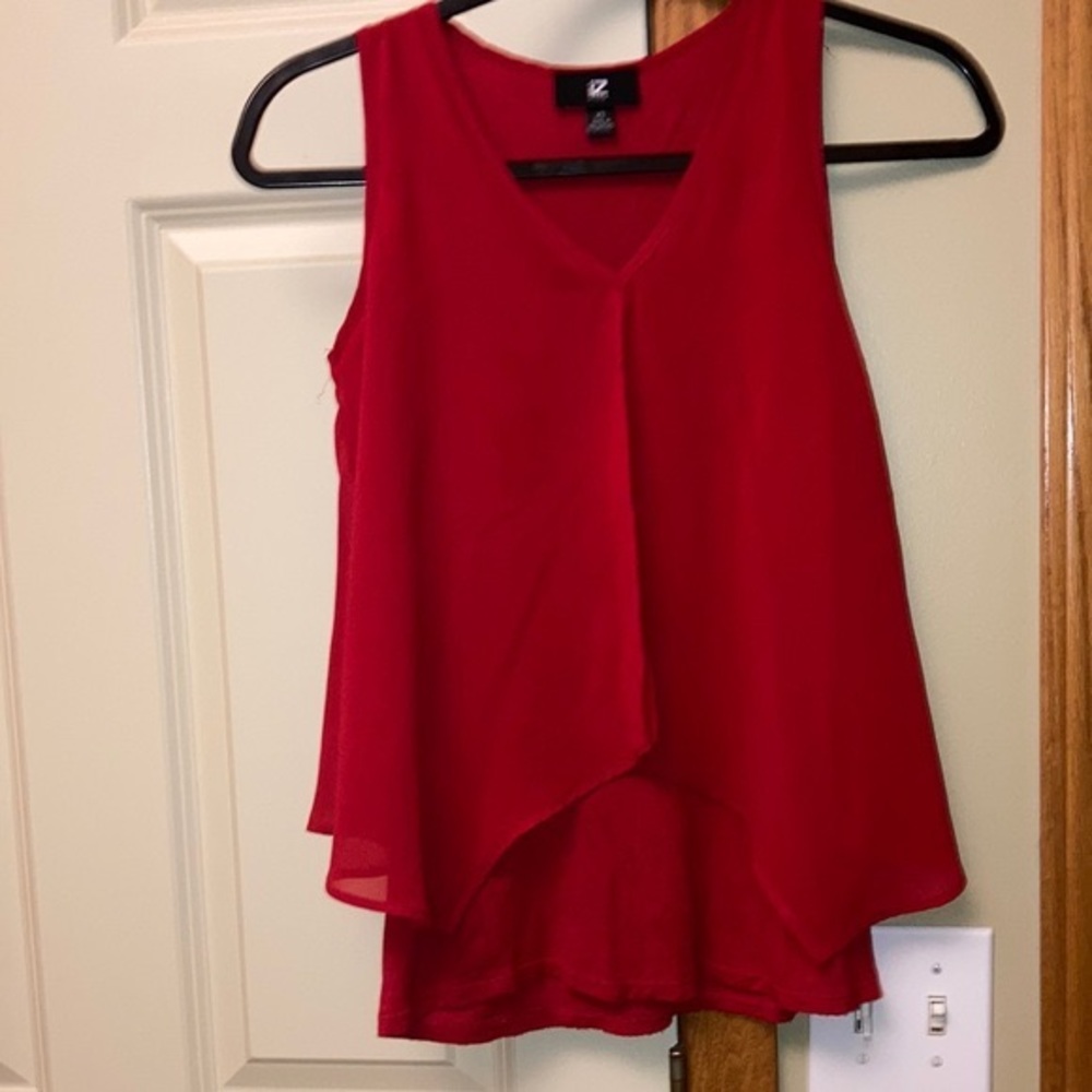 Red Tank Top Blouse